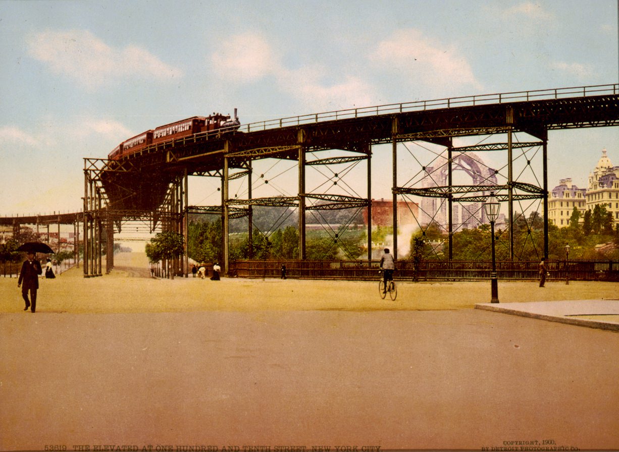 #20 Ninth Avenue Elevated 110th Street Curve, 1900