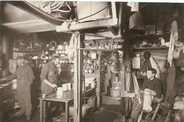 #17 Australian Antarctic Expedition members in the kitchen, 1912