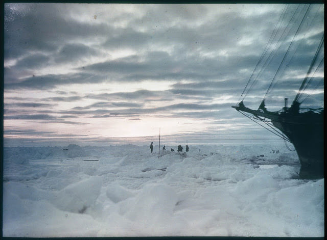 #52 The impenetrable icefield which prevented them from reaching the land (showing part of the ‘Endurance’), 1915