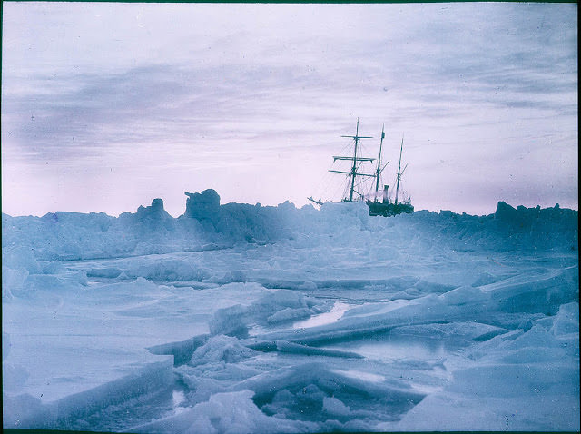 #57 A mid-winter glow, Weddell Sea showing the ‘Endurance’, 1915