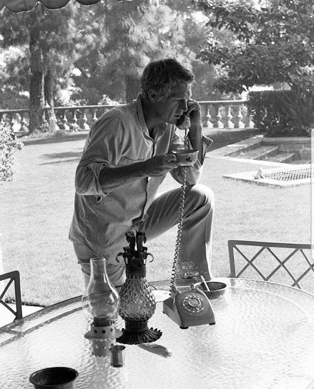 #53 Steve McQueen on the telephone, California, 1960s