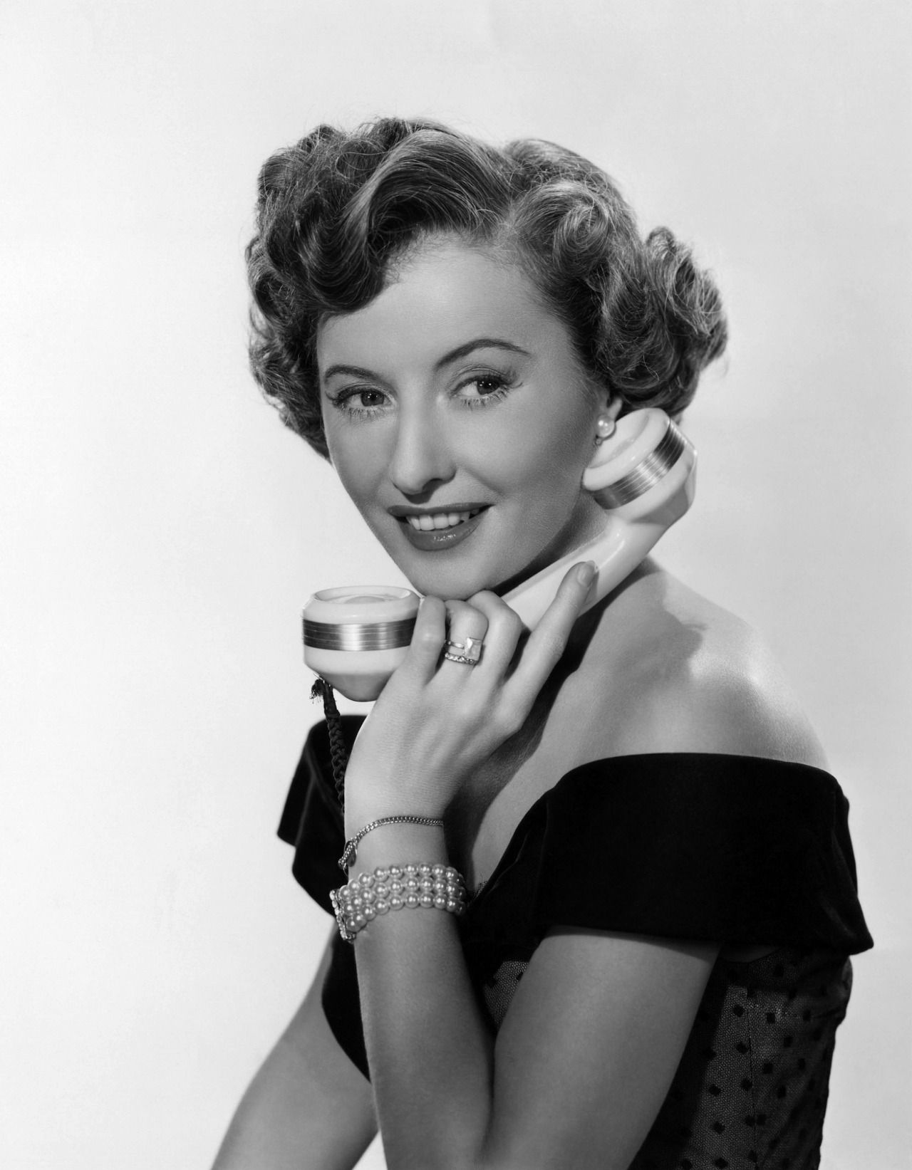 #6 Barbara Stanwyck,on the telephone, 1949