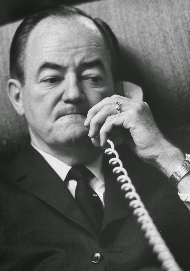 #26 Hubert M. Humphrey on the telephone, 1965