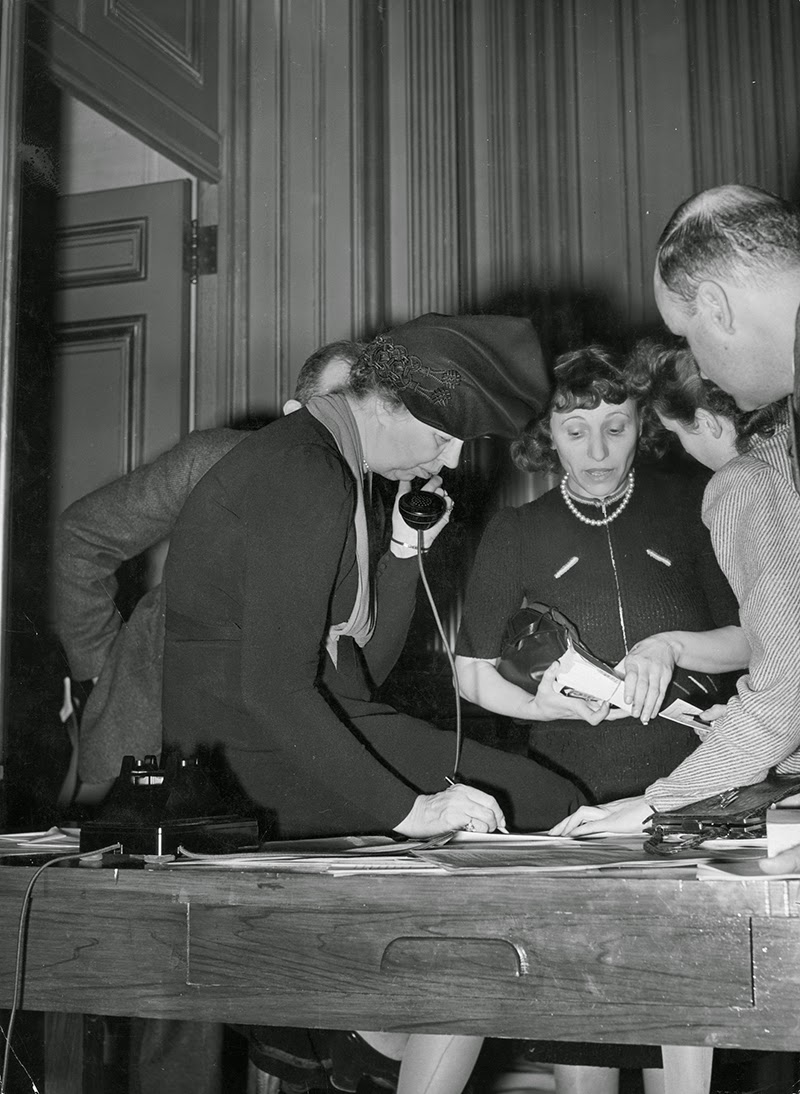 #50 Eleanor Roosevelt on the telephone, 1940