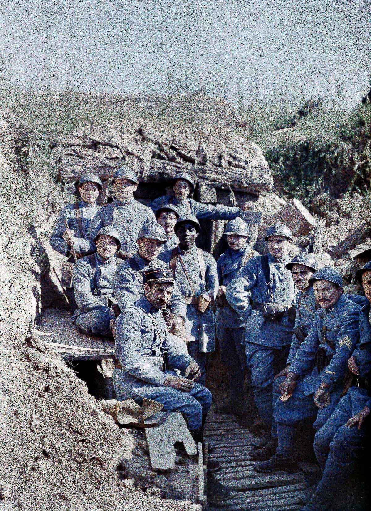 #10 French soldiers in Hirtzbach, Alsace, 1917