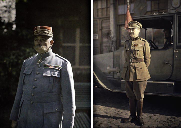 Left: General Antoine, commander of the First Army. France, 1917