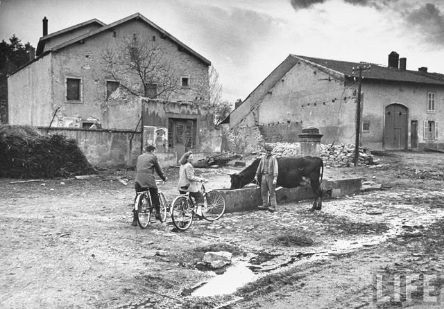 #2 Ernest Kreiling and his bride talking with a French farmer during their tour of battlefields.