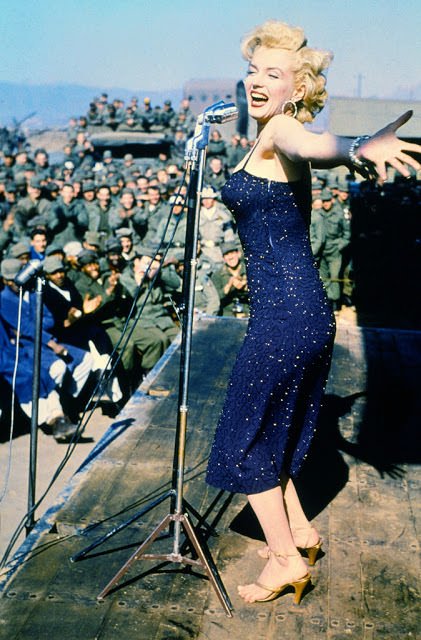 #1 Marilyn Monroe entertaining soldiers in 1954