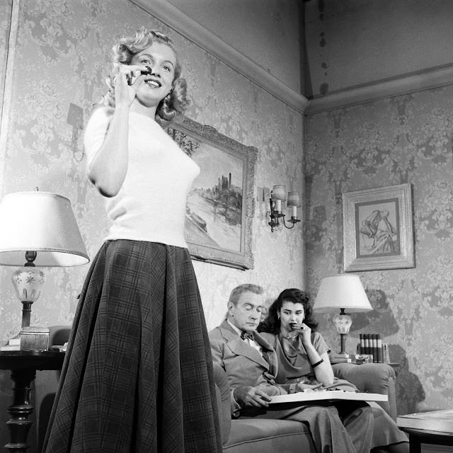#40 Marilyn Monroe on the Set of “Sitting Pretty”, 1948