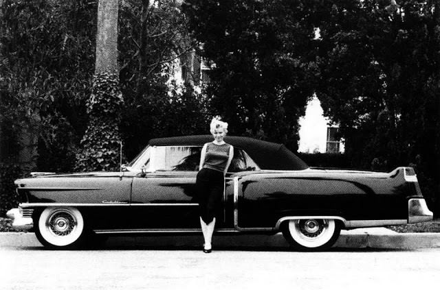 #42 Cadillac that was given to her after her appearance in the Jack Benny Show in 1953, this photo is from 1954