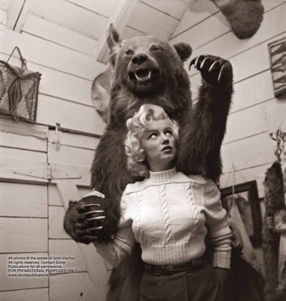 #6 Marilyn Monore with Grizzly Bear