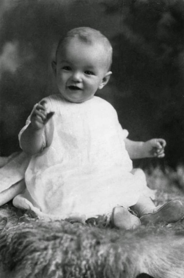#1 Marilyn (born Norma Jeane Mortenson) at one year old, 1927.