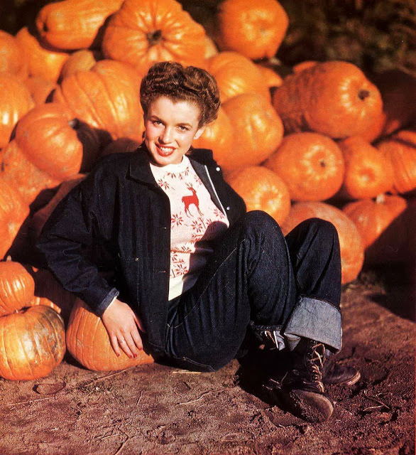 #14 Marilyn Monroe Hanging Out in the Pumpkin Patch, 1945