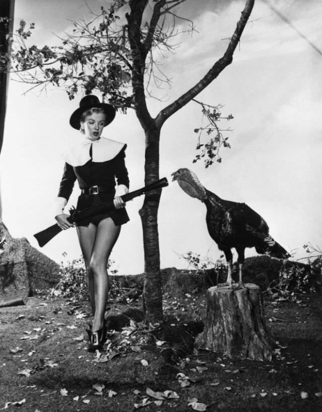 #38 Marilyn Monroe as a Pin-up Pilgrim for Thanksgiving, 1950