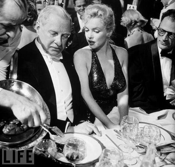 #63 Marilyn Monore with Aruther Miller and US ambassador, 1957