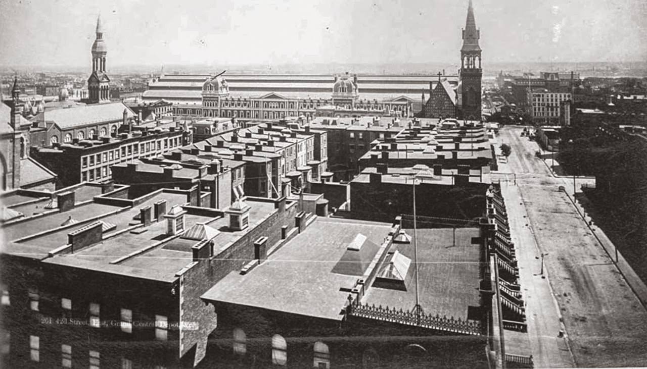 #45 Looking East along 42nd Street toward Grand Central Depot , 1880