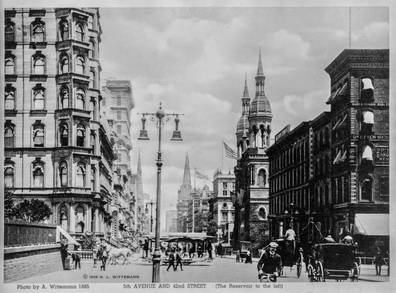 #47 5th Avenue at 42nd Street Looking North, 1885
