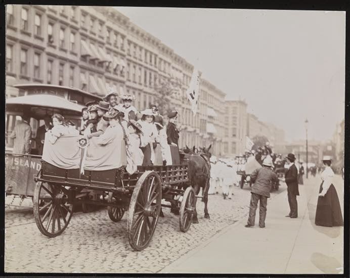#52 Parade, Street Cleaners, Fifth Ave. & 42nd St., 1896
