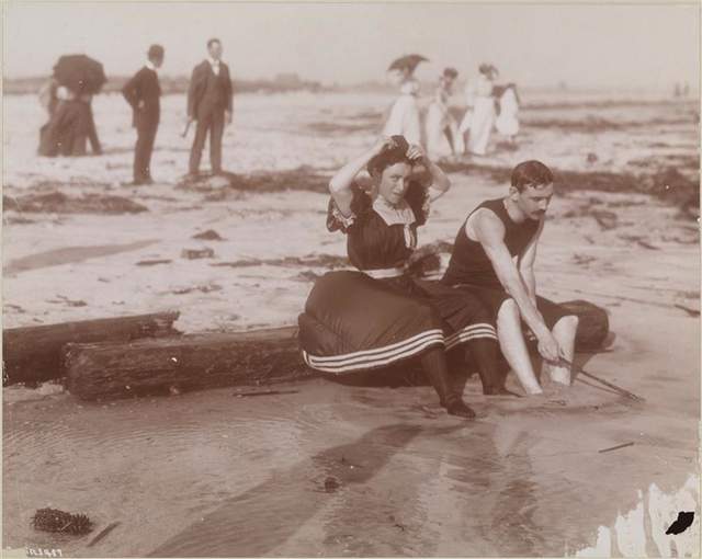 #67 Bathing 1896 Far Rockaway Beach, 1896