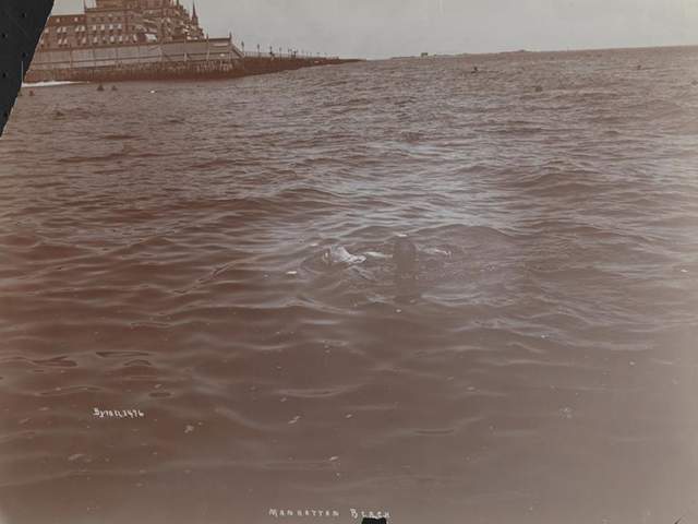 #68 A ghost swimming, Manhattan Beach, 1896