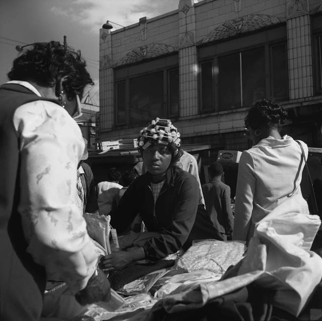 #37 Maxwell Street Market and skid row on West Madison Street in Chicago, 1967
