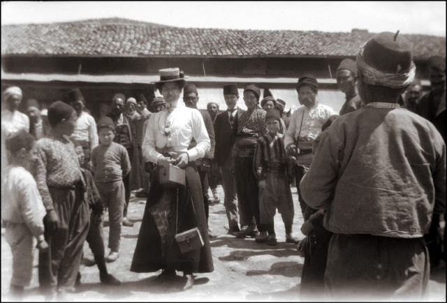 #46 Woman with a simple box camera in her hand on Eskişehir’s streets, 1903