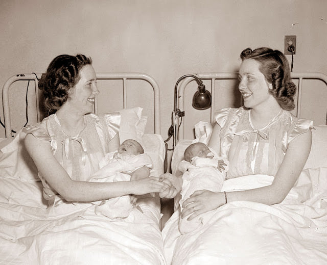 #2 The twin mothers had their babies on the same day in 1937