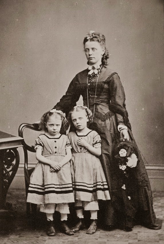 #50 Elizabeth Snowden with twins Eleanor and Grace, 1870