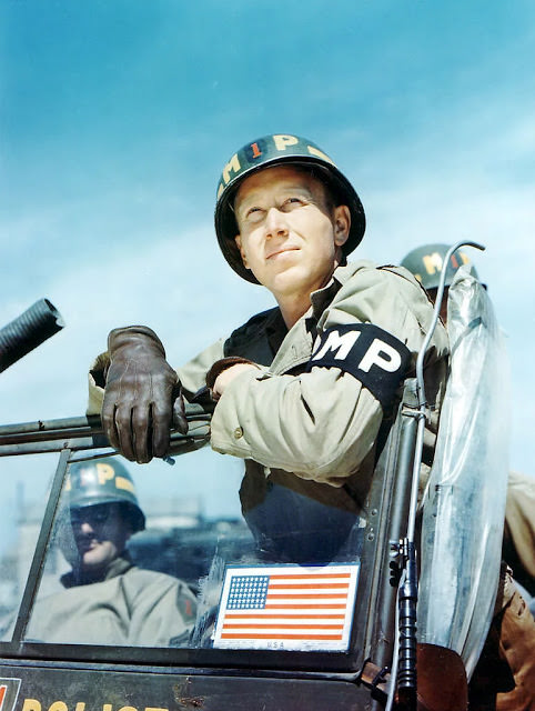 #32 Operation Overlord Normandy, Private Clyde Peacock, 1st Military Police (MP) Platoon of the 1st Infantry Division of the United. States Army.