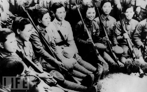 #51 These women, shown at a their barracks, are among the 20,000 who received riflery training in China’s army so far during World War II.