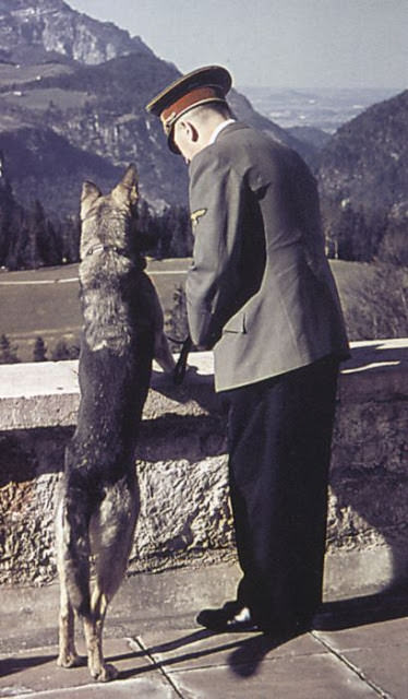 #3 Adolf Hitler with his eloved Dog Blondi