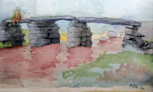 Self-portrait on a Stone Bridge