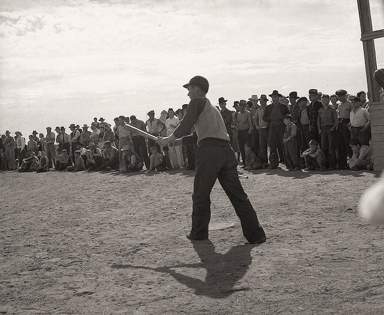 #45 Ball game at Shafter migrant camp, California