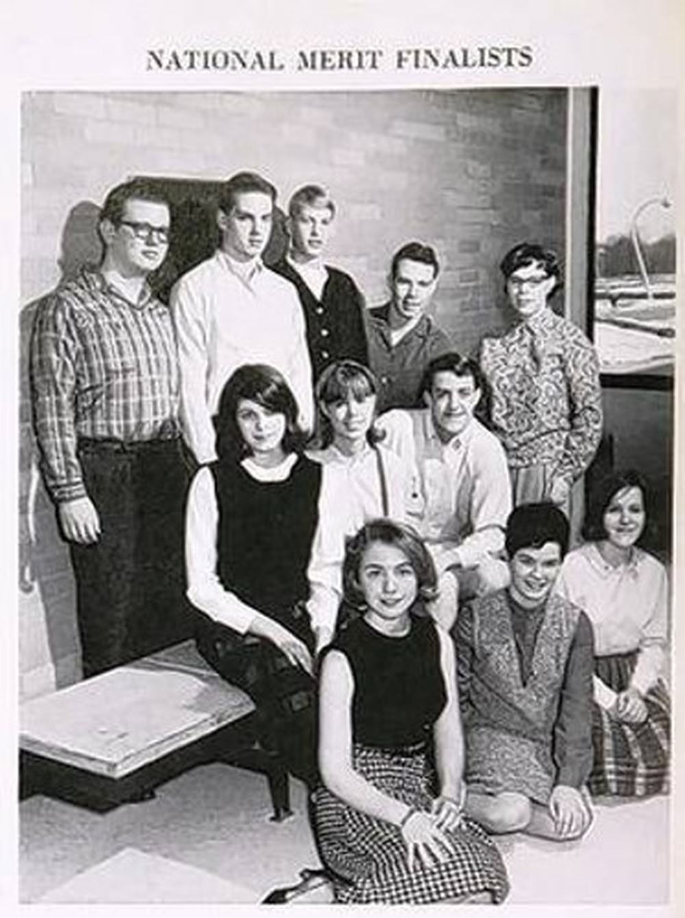 #11 Hillary Rodham, one of 11 elite students, reached the final round of the Merit National Scholarship Program, 1964