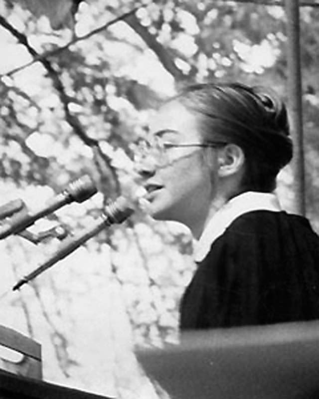 #21 Hillary speaking at Wellesley Commencement, 1969
