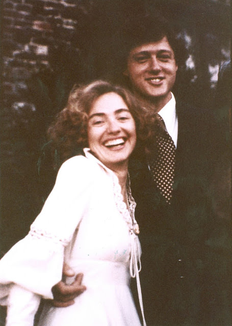 #26 Hillary and Bill on their wedding day, October 11, 1975