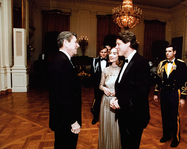 #33 Hillary and Bill meeting President Reagan, March 1983