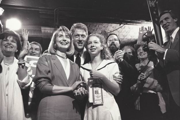 #7 Hillary, Bill and Chelsea at the Democratic Convention in New York, 1992