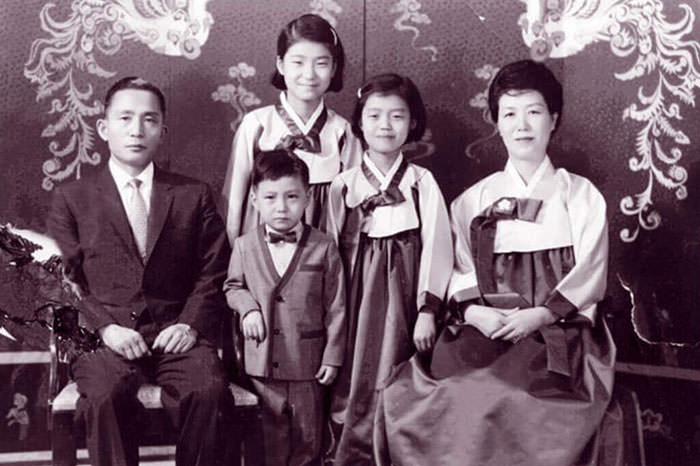 #26 Park Geun-hye, Former President of South Korea. With her parents and her two younger siblings