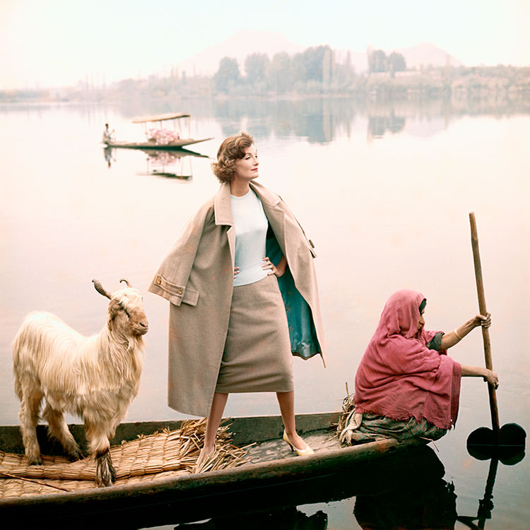 #16 Wenda Parkinson on a Canoe in India, 1956