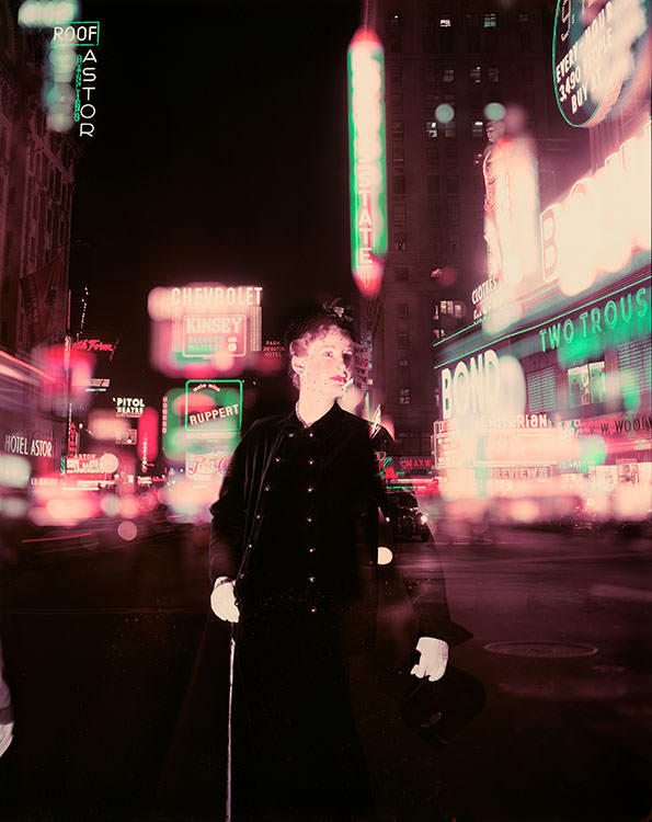 #18 Wenda Parkinson photographed in Times Square, 1949