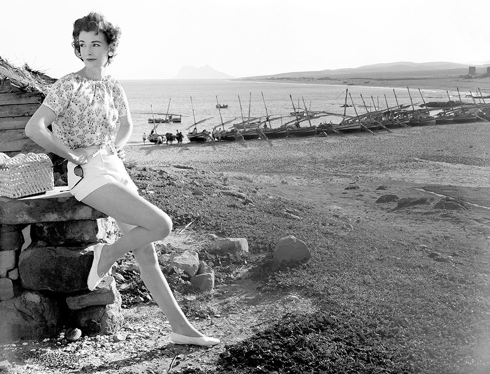#29 Wenda Parkinson photographed in Andalucia, Spain for Vogue magazine, 1954