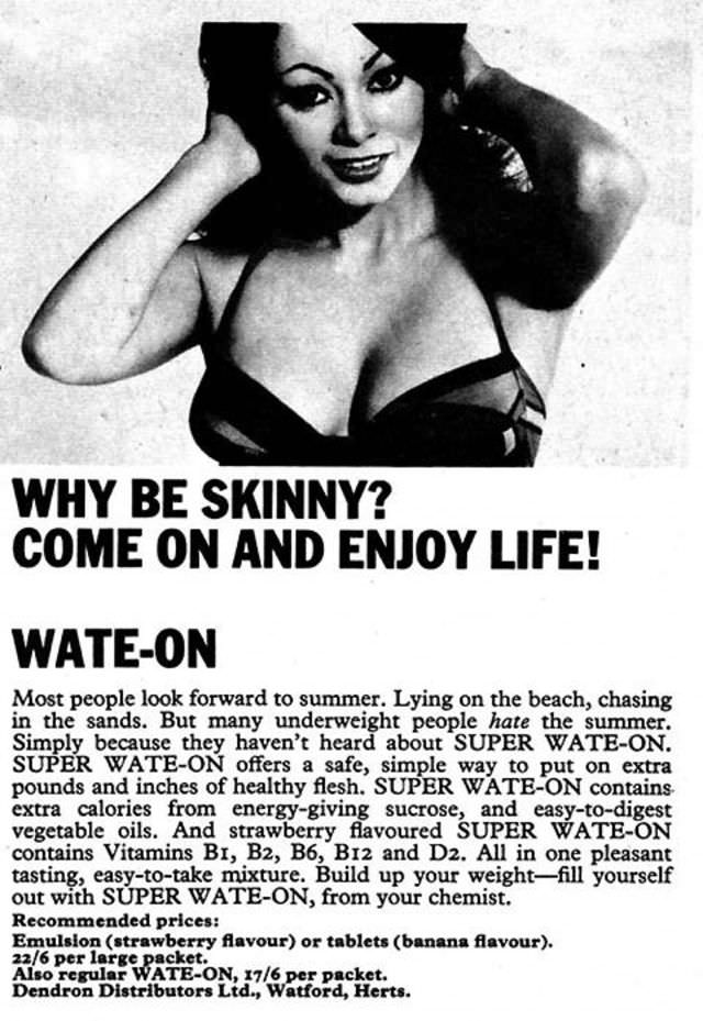 50+ Hilarious Vintage Ads Promoting Weight Gain For Women For Ridiculous Reasons Vintage Ads