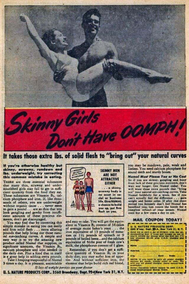 50+ Hilarious Vintage Ads Promoting Weight Gain For Women For Ridiculous Reasons Vintage Ads