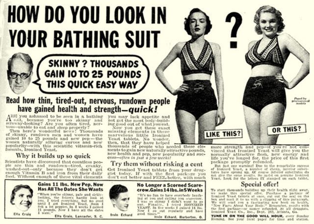 50+ Hilarious Vintage Ads Promoting Weight Gain For Women For Ridiculous Reasons Vintage Ads