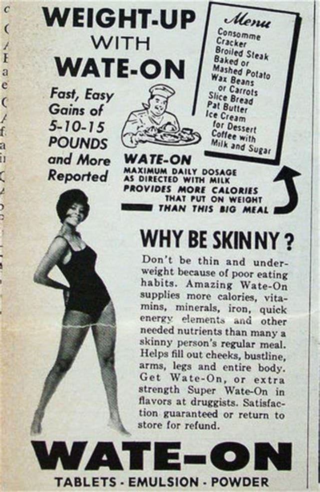 50+ Hilarious Vintage Ads Promoting Weight Gain For Women For Ridiculous Reasons Vintage Ads