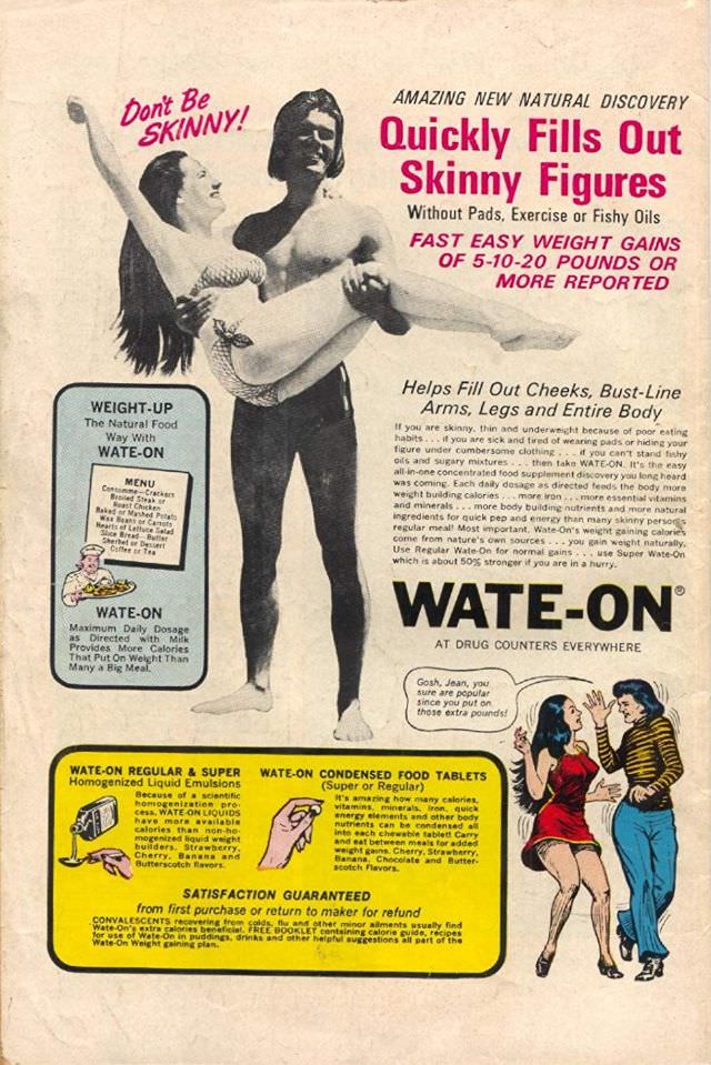 50+ Hilarious Vintage Ads Promoting Weight Gain For Women For Ridiculous Reasons Vintage Ads