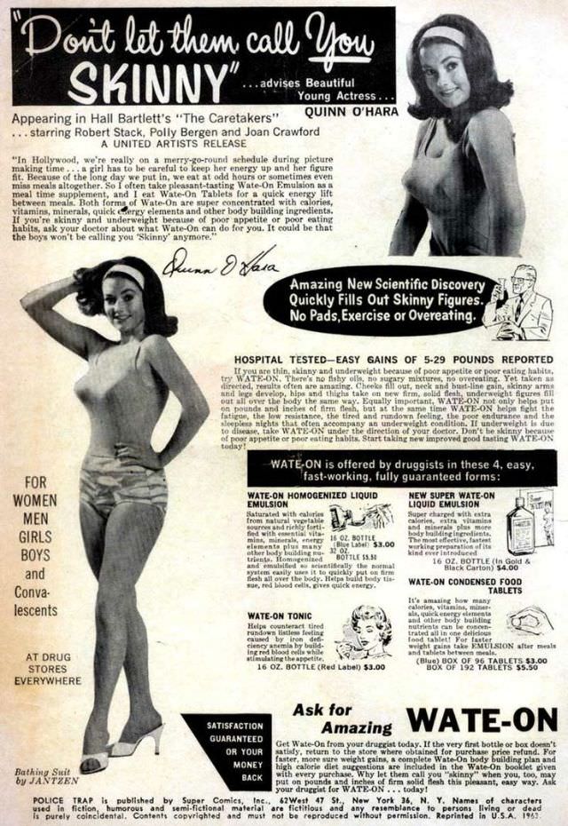 50+ Hilarious Vintage Ads Promoting Weight Gain For Women For Ridiculous Reasons Vintage Ads