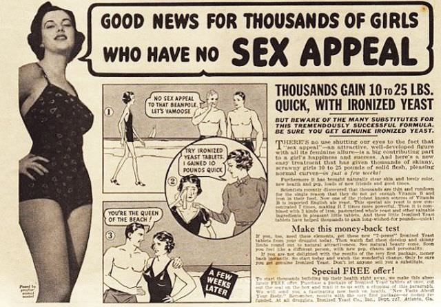 50+ Hilarious Vintage Ads Promoting Weight Gain For Women For Ridiculous Reasons Vintage Ads