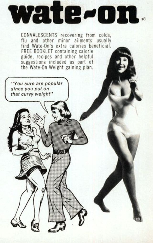 50+ Hilarious Vintage Ads Promoting Weight Gain For Women For Ridiculous Reasons Vintage Ads